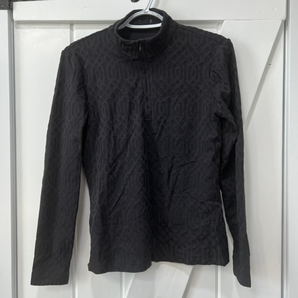 J. Mclaughlin Womens 1/4 Zip Up Jacket Small Jacquard Cataline Cloth Athletic